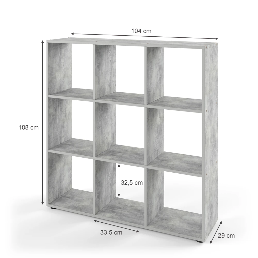 Raumteiler "Nove" Beton 104 X 108 Cm Vicco 5 Raumteiler "Nove" Beton 104 X 108 Cm Vicco – Bild 3