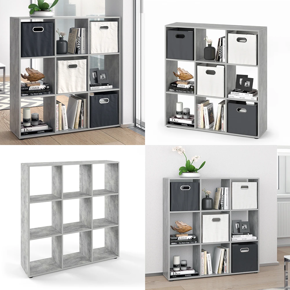 Raumteiler "Nove" Beton 104 X 108 Cm Vicco 10 Raumteiler "Nove" Beton 104 X 108 Cm Vicco – Bild 8