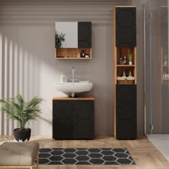 Waschbeckenunterschrank "Irma" Eiche/Anthrazit Vicco -Vicco m6369 04 ol