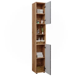 Hochschrank "Irma" 30 X 192 Cm Eiche/Anthrazit Vicco 15 Hochschrank "Irma" 30 X 192 Cm Eiche/Anthrazit Vicco -Vicco m6371 07 ol