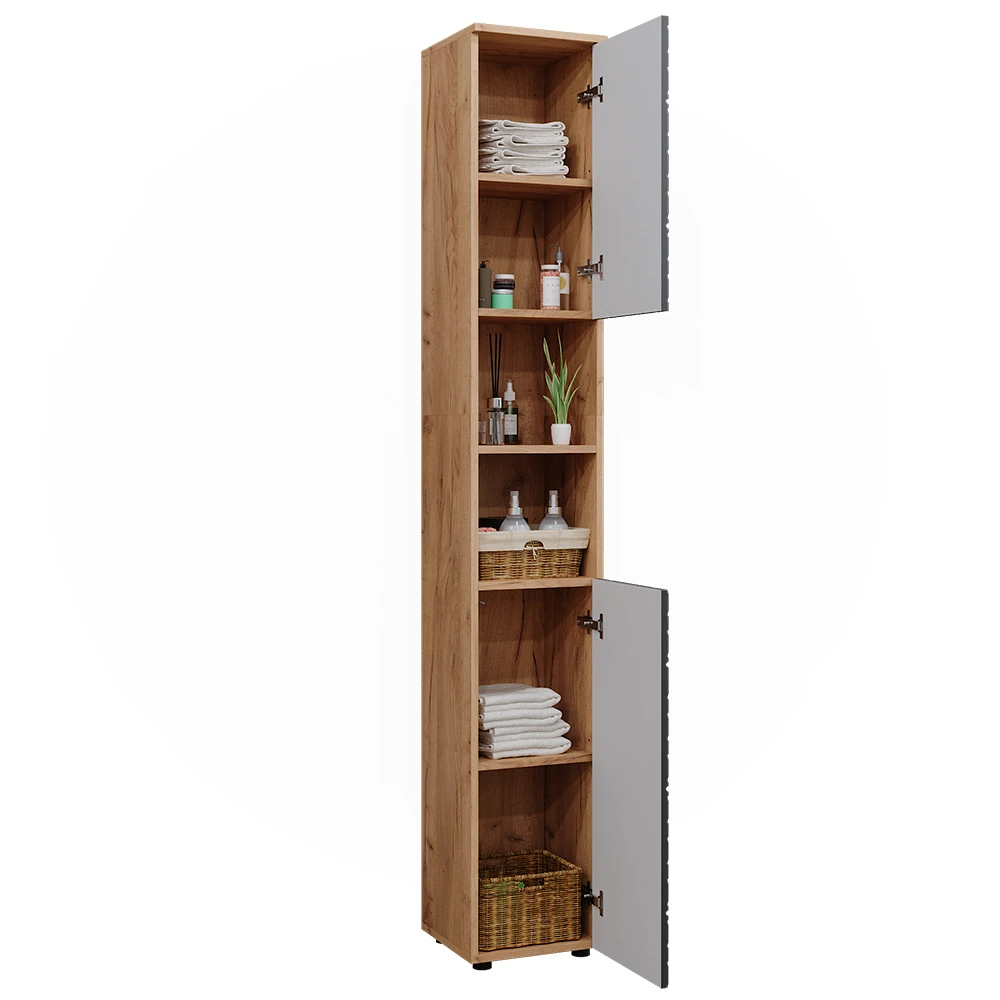 Hochschrank "Irma" 30 X 192 Cm Eiche/Anthrazit Vicco 9 Hochschrank "Irma" 30 X 192 Cm Eiche/Anthrazit Vicco – Bild 7