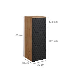 Midischrank "Irma" 1 Schublade 2 Fächer Eiche/Anthrazit Vicco -Vicco m6375 03 ol