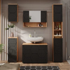 Midischrank "Irma" 1 Schublade 2 Fächer Eiche/Anthrazit Vicco -Vicco m6375 04 ol