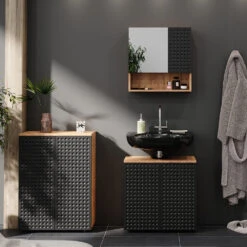 Midischrank "Irma" Anthrazit/Eiche 60 X 81 Cm Vicco -Vicco m6388 04 ol