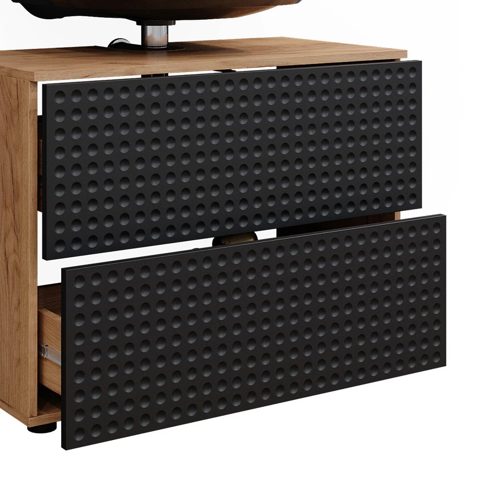 Waschbeckenunterschrank "Irma" Anthrazit/Eiche 80 X 59 Cm Vicco 8 Waschbeckenunterschrank "Irma" Anthrazit/Eiche 80 X 59 Cm Vicco – Bild 6