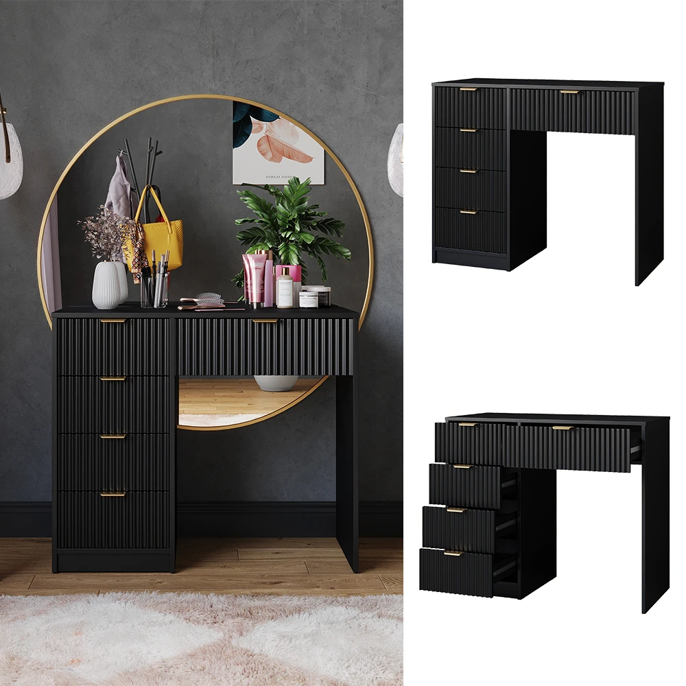 Schminktisch "Letti" Schwarz Kurz Vicco 3 Schminktisch "Letti" Schwarz Kurz Vicco – Bild 2