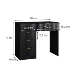 Schminktisch "Letti" Schwarz Kurz Vicco 11 Schminktisch "Letti" Schwarz Kurz Vicco -Vicco m6403 03 ol