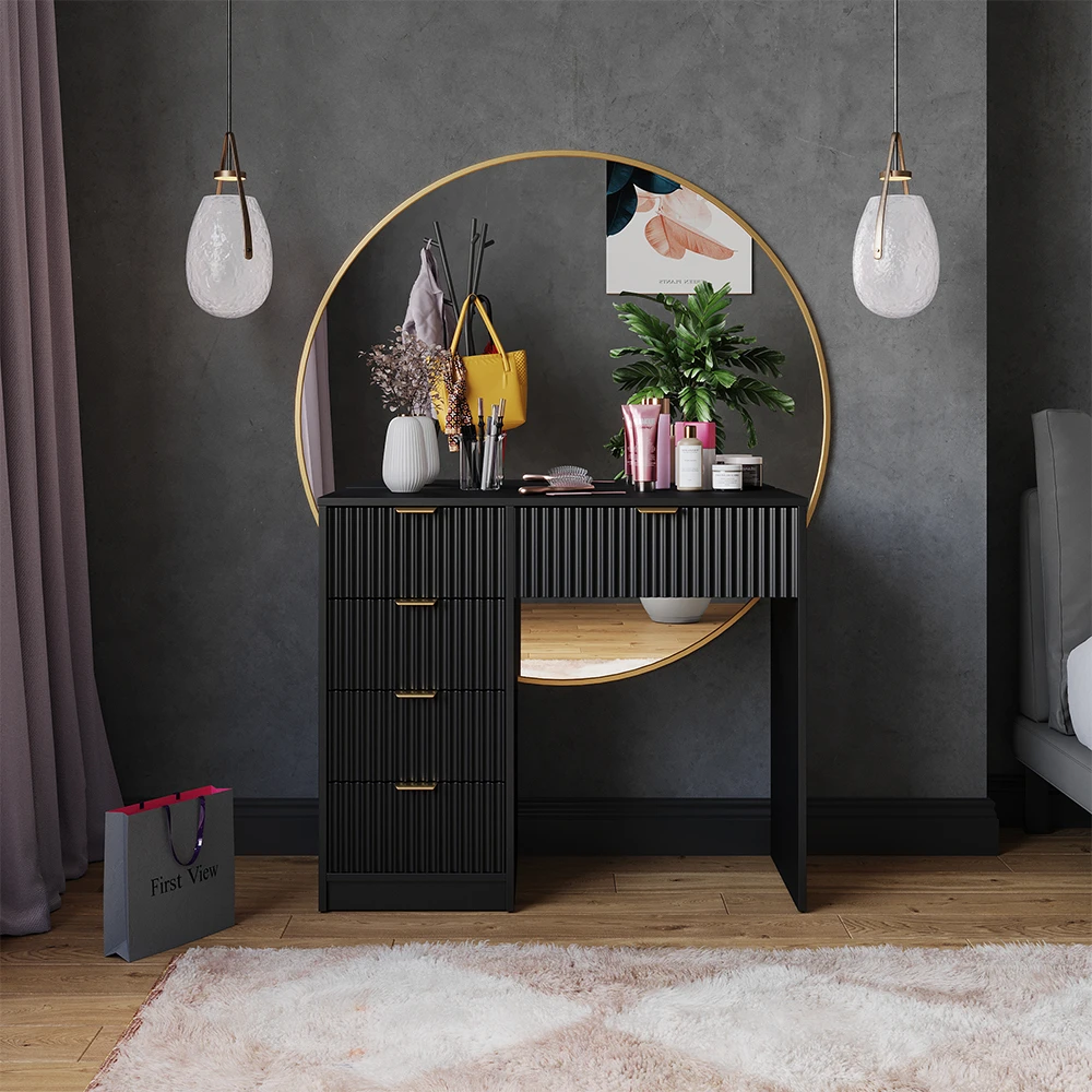 Schminktisch "Letti" Schwarz Kurz Vicco 5 Schminktisch "Letti" Schwarz Kurz Vicco – Bild 4