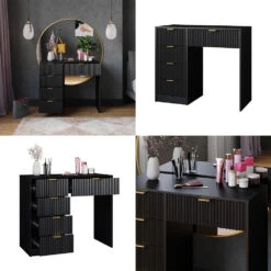 Schminktisch "Letti" Schwarz Kurz Vicco 16 Schminktisch "Letti" Schwarz Kurz Vicco -Vicco m6403 08 ol