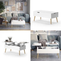 Couchtisch "Riga" 100 X 50 Cm Ausziehbar Vicco -Vicco m6412 08 ol