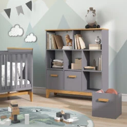 Regal "Malia" Grau/Eiche Mit 3 Schubladen Vicco 13 Regal "Malia" Grau/Eiche Mit 3 Schubladen Vicco -Vicco m6417 04 ol