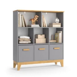 Regal "Malia" Grau/Eiche Mit 3 Schubladen Vicco 16 Regal "Malia" Grau/Eiche Mit 3 Schubladen Vicco -Vicco m6417 07 ol