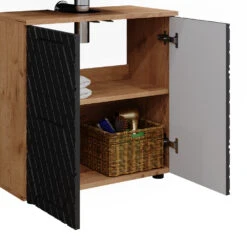 Badmöbelset "Irma" Eiche/Anthrazit 3-teilig Vicco -Vicco m6480 06 ol