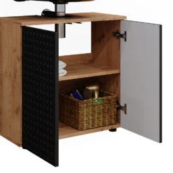 Badmöbel Set "Irma" Eiche/Anthrazit 3 Teile Vicco -Vicco m6517 06 ol