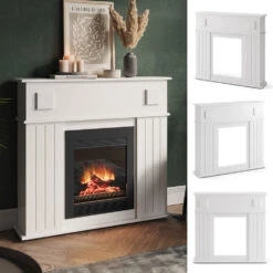 Kaminumrandung Weiß 109 X 100 Cm Vicco -Vicco m963 02 new