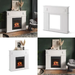 Kaminumrandung Weiß 109 X 100 Cm Vicco -Vicco m963 08 new