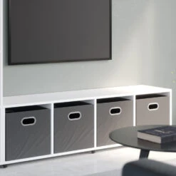 Raumteiler "Ludus" Weiß Mit Faltboxen Vicco -Vicco m995 2xfb 05 ol