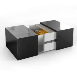 Couchtisch "Dandy" Schwarz Hochglanz 71 X 31.5 Cm Vicco -Vicco m 1816 07 ol