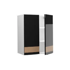 Hängeschrank "Fame-Line" Schwarz-Eiche Hochglanz/Weiß 60 Cm Vicco 10 Hängeschrank "Fame-Line" Schwarz-Eiche Hochglanz/Weiß 60 Cm Vicco -Vicco mf14 dr w s eiche 07 ol