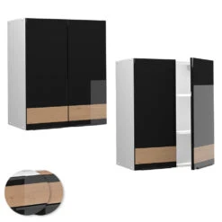 Hängeschrank "Fame-Line" Schwarz-Eiche Hochglanz/Weiß 60 Cm Vicco 11 Hängeschrank "Fame-Line" Schwarz-Eiche Hochglanz/Weiß 60 Cm Vicco -Vicco mf14 dr w s eiche 09 ol