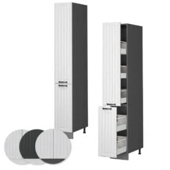 Apothekerschrank "Fame-Line" Anthrazit/Weiß 30 Cm Vicco -Vicco mf292 wlh ant 09 ol