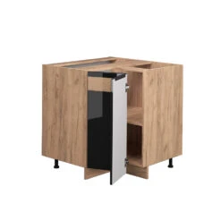 Eckschrank "Fame-Line" Schwarz-Eiche Hochglanz/Goldkraft Eiche 80.5 Cm Ohne Arbeitsplatte Vicco 10 Eckschrank "Fame-Line" Schwarz-Eiche Hochglanz/Goldkraft Eiche 80.5 Cm Ohne Arbeitsplatte Vicco -Vicco mf311 dr gk s eiche 07 ol