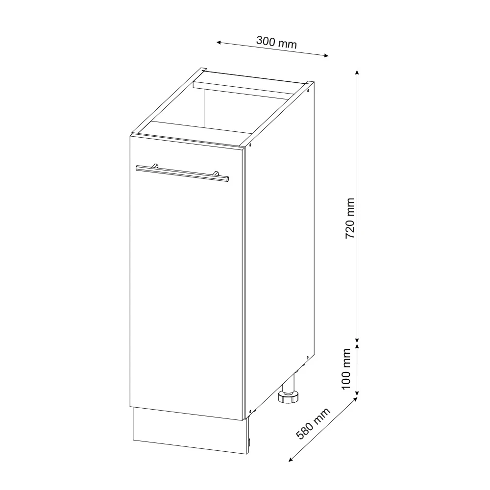 Apothekerschrank "Fame-Line" Schwarz-Eiche Hochglanz/Goldkraft Eiche 30 Cm Ohne Arbeitsplatte Vicco 5 Apothekerschrank "Fame-Line" Schwarz-Eiche Hochglanz/Goldkraft Eiche 30 Cm Ohne Arbeitsplatte Vicco – Bild 3