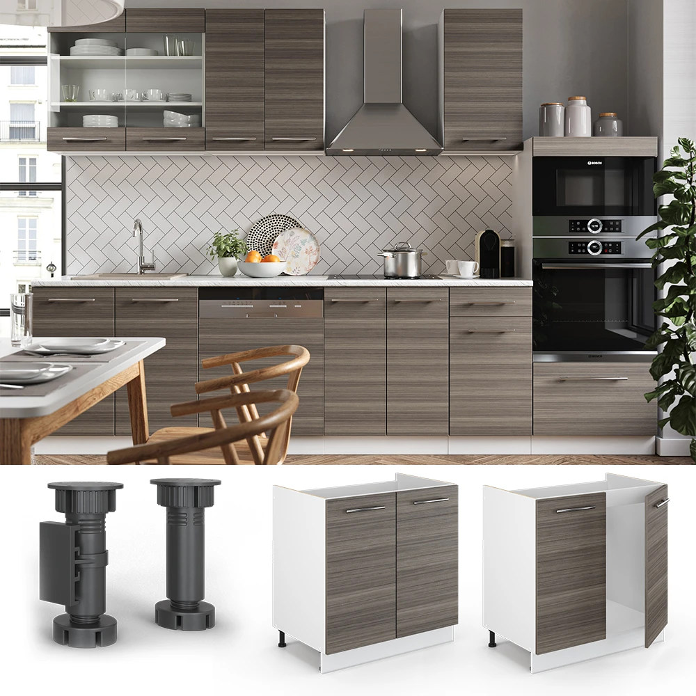 Spülenunterschrank "Fame-Line" 80cm Edelgrau/Weiß Vicco 4 Spülenunterschrank "Fame-Line" 80cm Edelgrau/Weiß Vicco – Bild 2