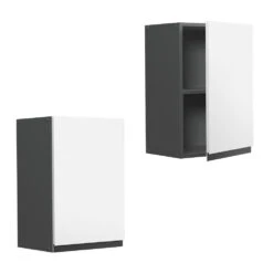 Hängeschrank "R-Line" Weiß/Anthrazit 40 Cm J-Shape Vicco -Vicco mm177 ant wjs 08 ol