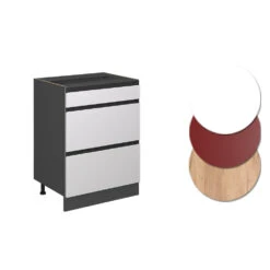 Küchenunterschrank "R-Line" Weiß/Anthrazit 60 Cm J-Shape, Mit Schubladen, Ohne Arbeitsplatte Vicco 11 Küchenunterschrank "R-Line" Weiß/Anthrazit 60 Cm J-Shape, Mit Schubladen, Ohne Arbeitsplatte Vicco -Vicco mm270 ant wjs 09 ol