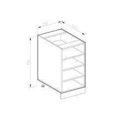 Küchenregal "R-Line" Anthrazit/Anthrazit 20 Cm Ohne Arbeitsplatte Vicco -Vicco mm277 ant 03 ol