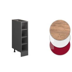 Küchenregal "R-Line" Anthrazit/Anthrazit 20 Cm Ohne Arbeitsplatte Vicco -Vicco mm277 ant 09 ol