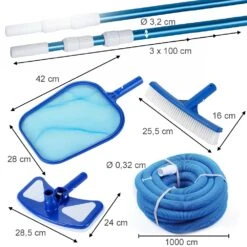 Pool Reinigungsset Blau 5er Set OK-Living -Vicco p15 03 ol