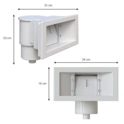 Skimmer-Set Weiß 34 Cm OK-Living -Vicco p6 03