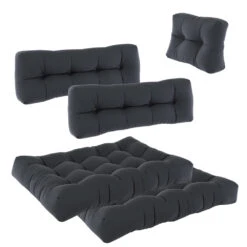 Palettenkissen Set "Flocken" Graphit 5 Teile Vicco 16 Palettenkissen Set "Flocken" Graphit 5 Teile Vicco -Vicco pk105 07 ol