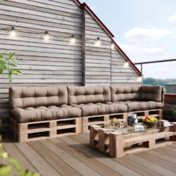 Palettenkissen Set "Flocken" Stone 7 Teile Vicco -Vicco pk108 05 ol