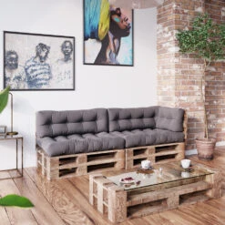 Palettenkissen Set "Flocken" Grau 5 Teile Vicco 13 Palettenkissen Set "Flocken" Grau 5 Teile Vicco -Vicco pk65 04 ol