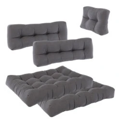 Palettenkissen Set "Flocken" Grau 5 Teile Vicco 16 Palettenkissen Set "Flocken" Grau 5 Teile Vicco -Vicco pk65 07 ol