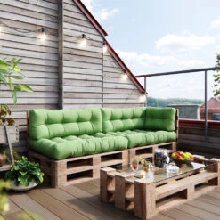 Palettenkissen Set "Flocken" Grün 5 Teile Vicco -Vicco pk67 05 ol