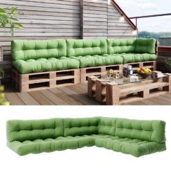 Palettenkissen Set "Flocken" Grün 7 Teile Vicco 11 Palettenkissen Set "Flocken" Grün 7 Teile Vicco -Vicco pk68 02 ol