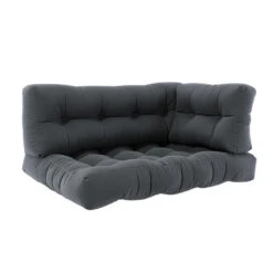 Palettenkissen Set "Flocken" Anthrazit 120 X 80 Cm 3 Teile Vicco