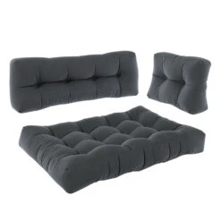 Palettenkissen Set "Flocken" Anthrazit 120 X 80 Cm 3 Teile Vicco -Vicco pk84 07 ol