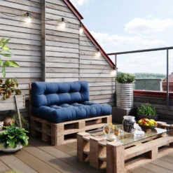 Palettenkissen Set "Flocken" Blau 120 X 80 Cm 2 Teile Vicco 14 Palettenkissen Set "Flocken" Blau 120 X 80 Cm 2 Teile Vicco -Vicco pk85 05 ol