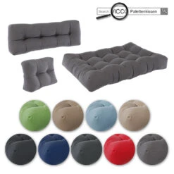 Palettenkissen Set "Flocken" Grau 120 X 80 Cm 2 Teile Vicco 17 Palettenkissen Set "Flocken" Grau 120 X 80 Cm 2 Teile Vicco -Vicco pk87 08 ol