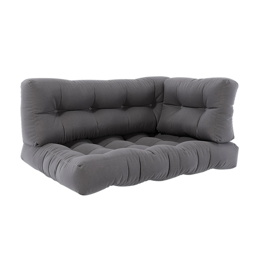 Palettenkissen Set "Flocken" Grau 120 X 80 Cm 3 Teile Vicco 3 Palettenkissen Set "Flocken" Grau 120 X 80 Cm 3 Teile Vicco