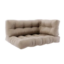 Palettenkissen Set "Flocken" Sand 120 X 80 Cm 3 Teile Vicco