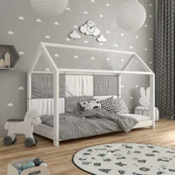 Bettrückwand "Wiki" 160x72cm Grau/Weiß VitaliSpa -Vicco t21 04 ol