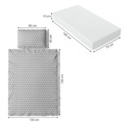 Kinderbettwäsche 135x100cm Grau 3er Set VitaliSpa -Vicco t42 03 ol