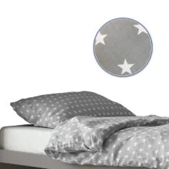 Kinderbettwäsche 135x100cm Grau 3er Set VitaliSpa -Vicco t42 07 ol