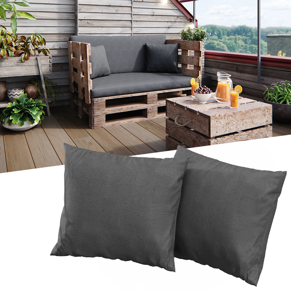 Palettenkissen Set Grau 45 X 45 Cm 2 Teile Vicco 3 Palettenkissen Set Grau 45 X 45 Cm 2 Teile Vicco – Bild 2